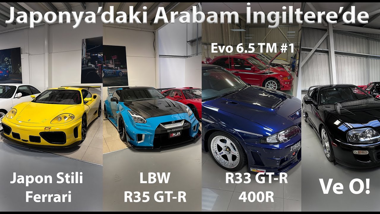 İngiltere'de JDM Dükkanı ve Eski Arabam! | 400R, Evo 6.5 TM, R34 Nur, R35 LBW, Supra, S15 | Japonic