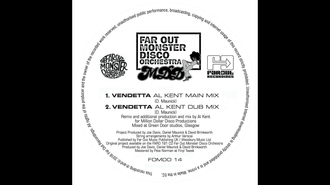 The Far Out Monster Disco Orchestra - Vendetta - Al Kent Mix - feat. Arthur Verocai