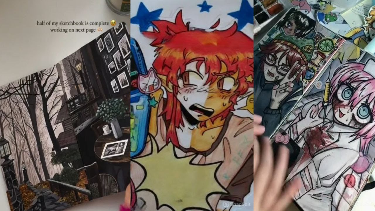 ART SKETCHBOOK 📖 TIKTOK compilation [NO OUTROS] | Read desc # 16