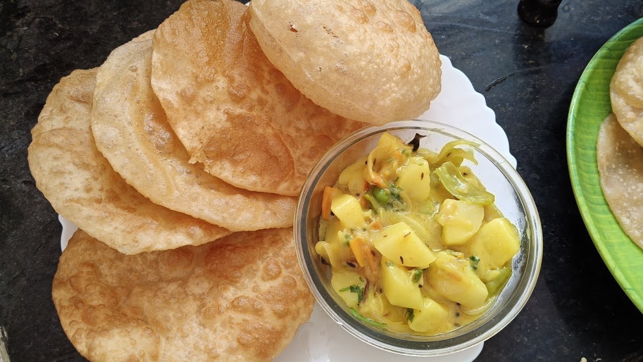 How to prepare Puri and aloo kurma పూరి & ఆలుకుర్మ