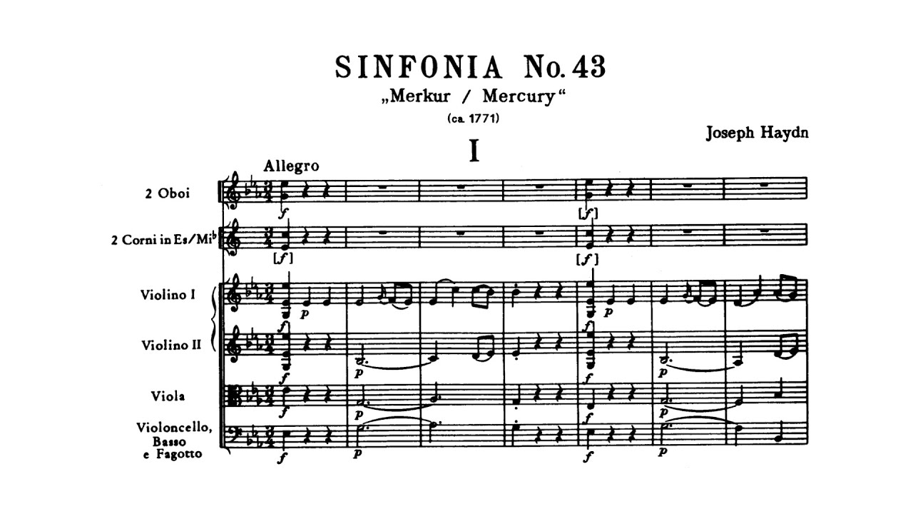 Haydn: Symphony No. 43 in E-flat major 