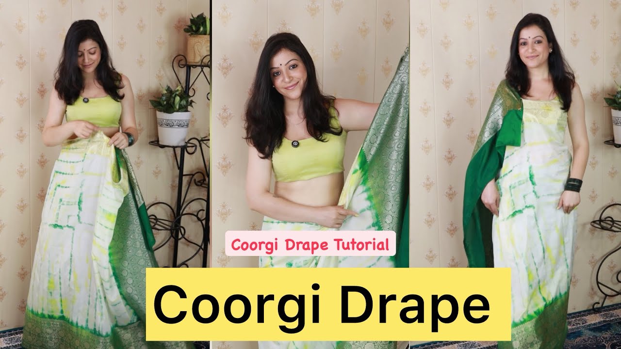 Coorgi drape / Coorgi saree draping / Coorgi drape tutorial
