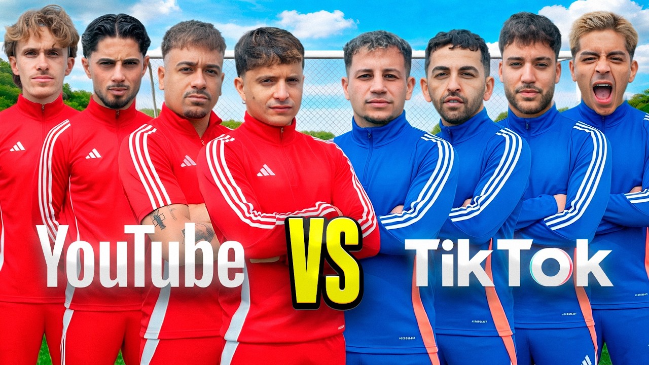 Youtubers vs Tiktokers&hellip; &iquest;QUI&Eacute;NES SON MEJORES en f&uacute;tbol? ⚽🔥