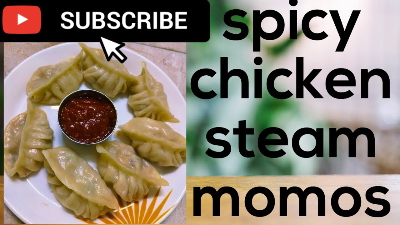 Spicy chicken steam momos 😋😋