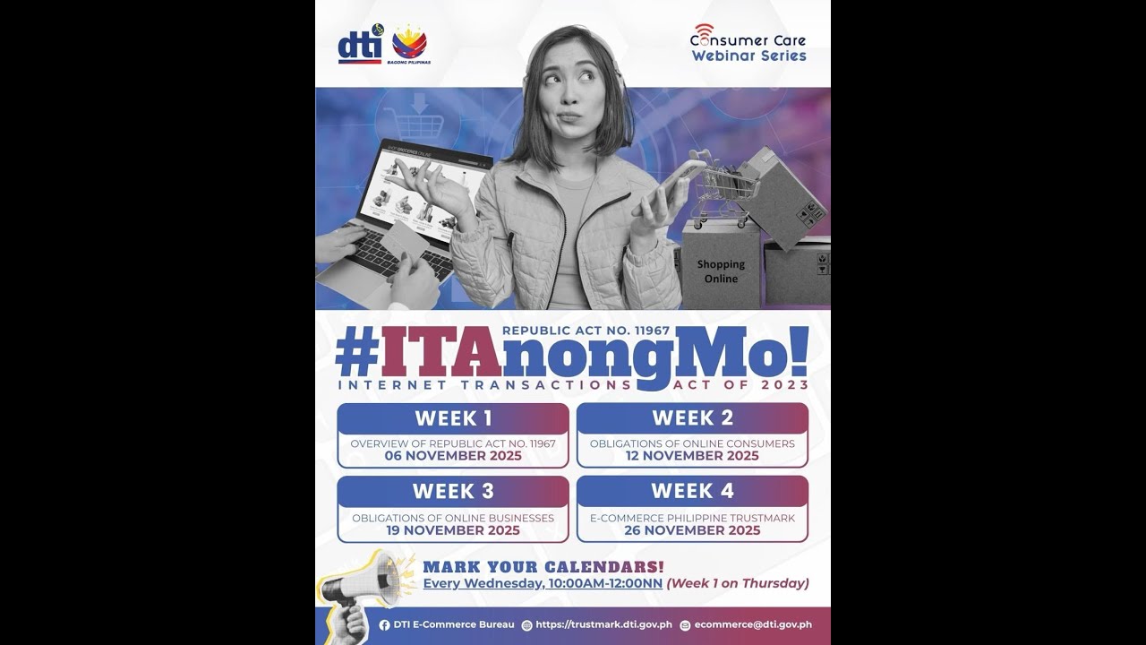 LIVE | Consumer Care Webinar Session #299 #ITAnongMo Week 3: Obligations of Online Businesses