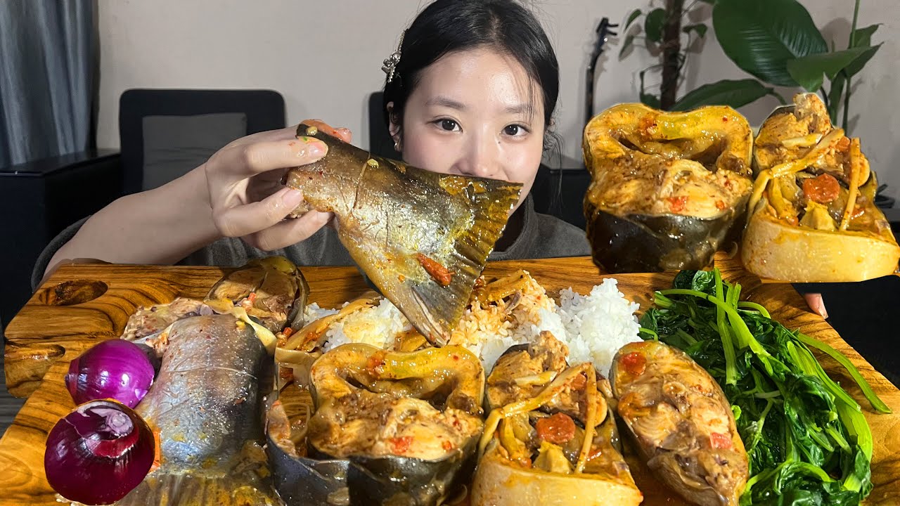 Big Oily Fish Fats With Rice | Naga Mukbang |