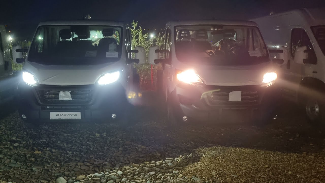Fiat Ducato Cabinato Facelift MY2022 far full LED vs Halogen - AutoSiena Oradea