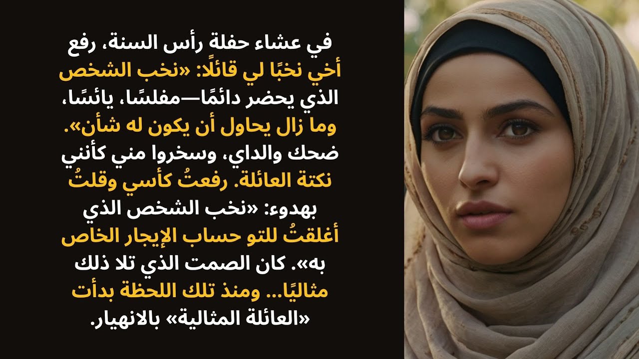 سخر مني أخي في عشاء رأس السنة — نخبٌ واحد غيّر كل شيء.