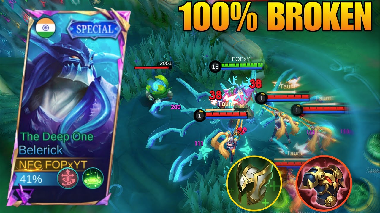 Belerick Unstoppable Build 20 Stars Mythic Rank | MLBB Gameplay 