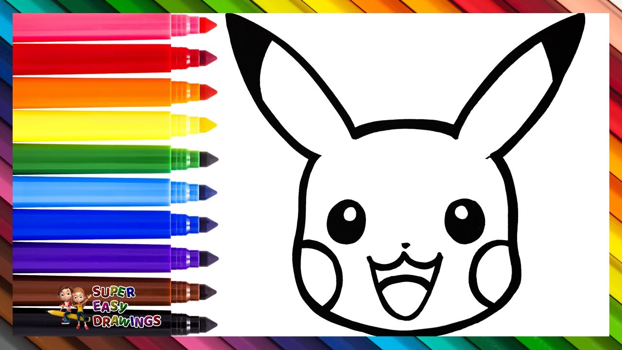 How to Draw Pikachu ⚡ Drawing and Coloring Pikachu From POK&Eacute;MON ⚡🌈 Drawings for Kids