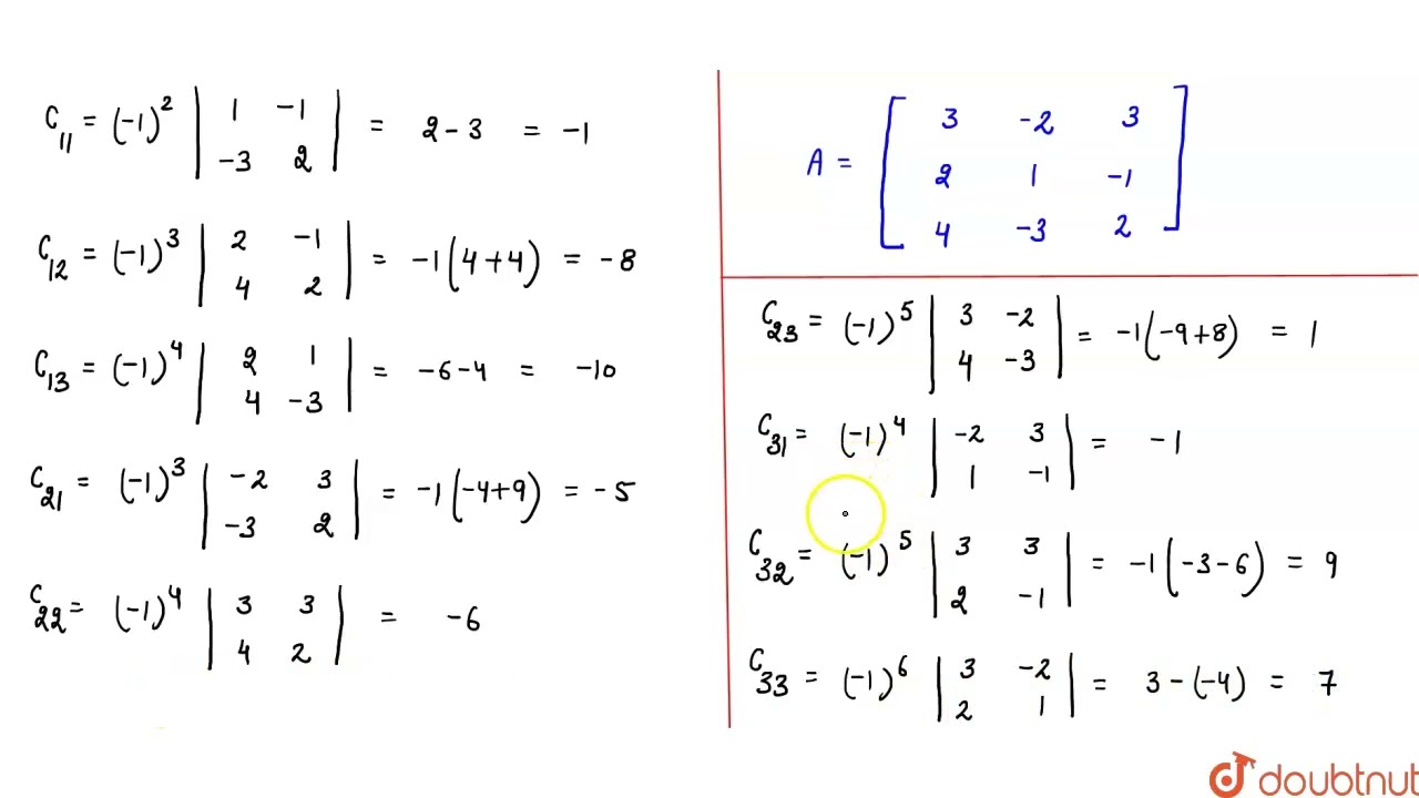 Using matrices, solvethe following system of linear equations: 3x-2y+3z=8, 2x+y-z=1 , 4x-3y+2z=4...