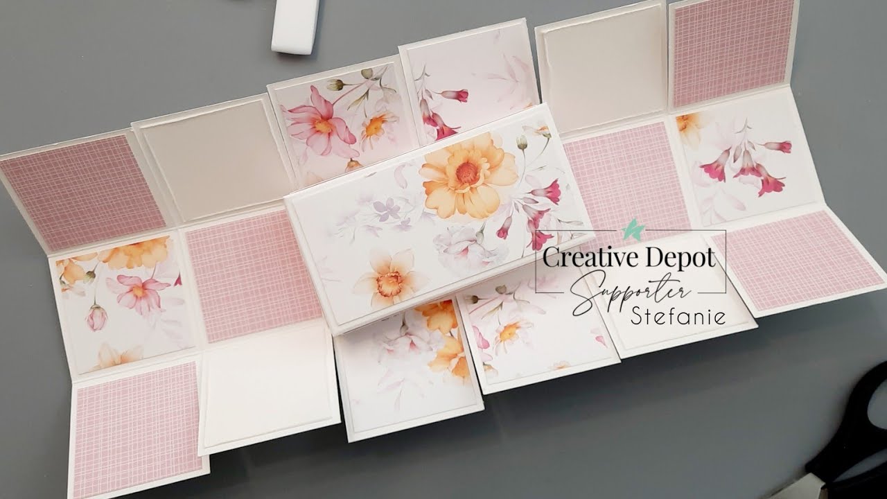 Besondere Kartenform   Raupenkarte mit Produkten von Creative Depot
