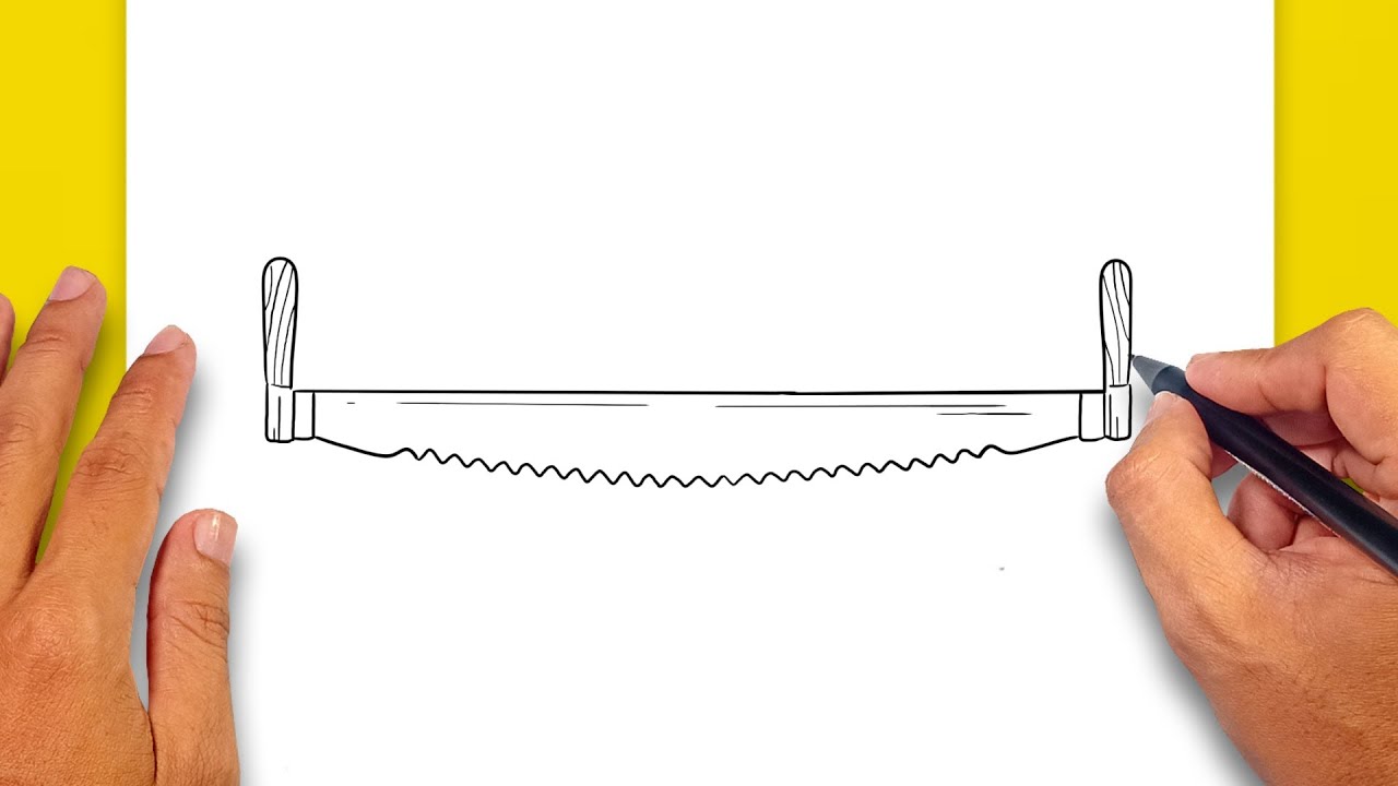 How to draw Crosscut Saw