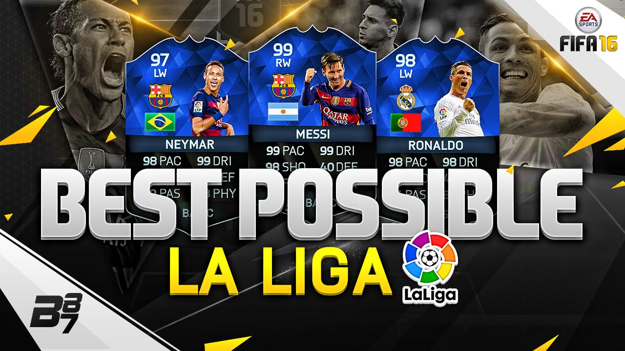 THE BEST POSSIBLE LA LIGA SQUAD! w/ TOTY MESSI AND TOTY RONALDO! | FIFA 16 ULTIMATE TEAM