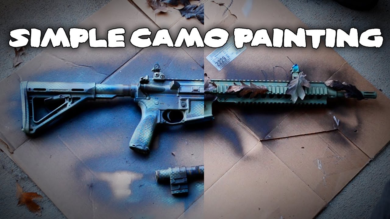 AR15 Rustoleum Rifle Camo Painting Tutorial