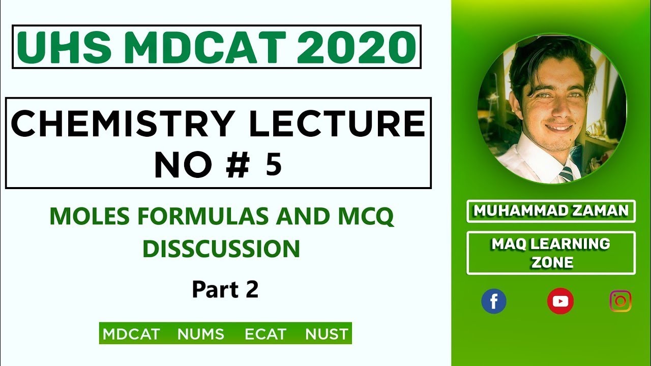 Practice MCQ's related to mole Chemistry mdcat uhs L # 5, Part 2