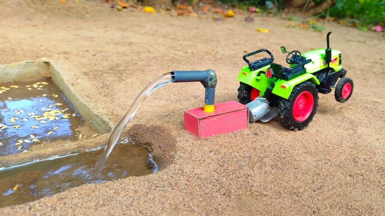 How to make water pump tractor science project | @Santroyce