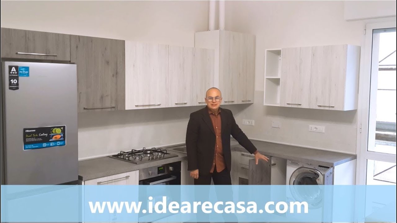 Cucine Angolo con portalavatrice