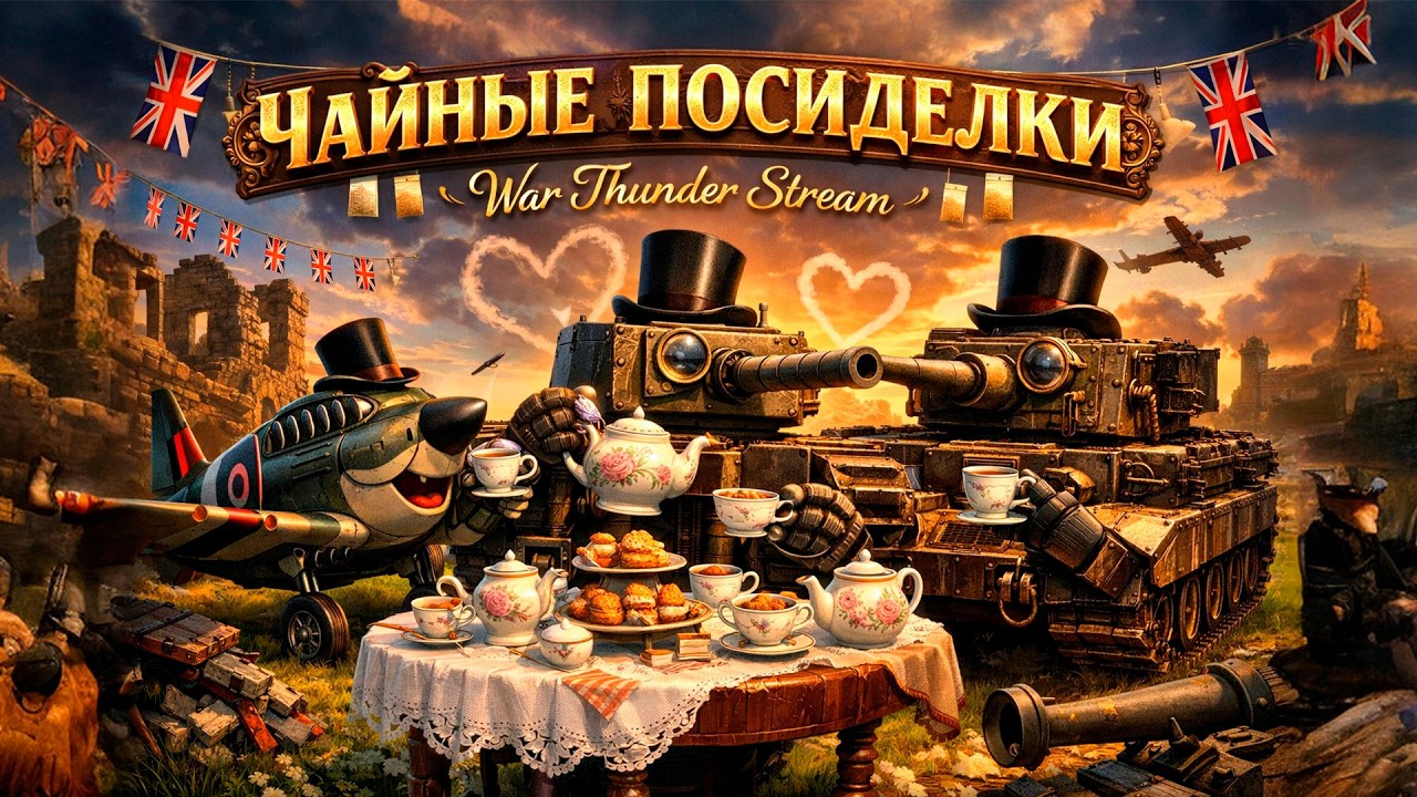 War Thunder: Чайные Посиделки с Британскими Танками и Мемами | Эпичный Стрим 2026