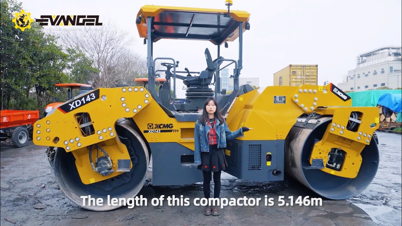 XCMG XD143 Double Drum Compactor Showcase