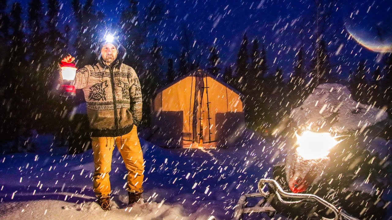 Winter Storm Hot Tent Solo Overnighter