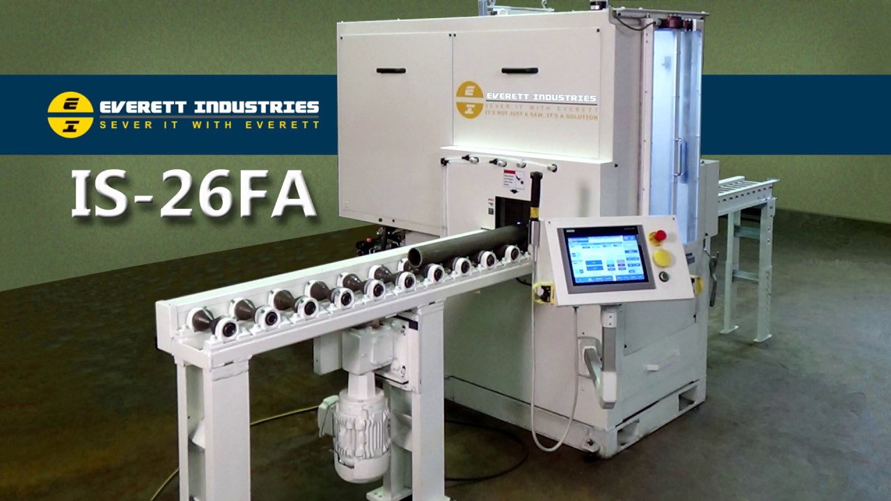 Everett Industries Fully Automated Abrasive Saw Overview