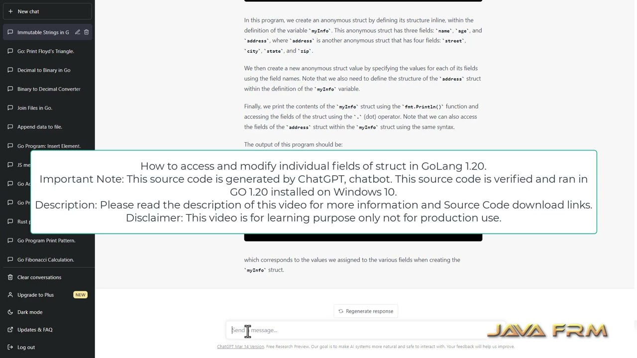 125 Go Programs using chatGPT with verified results - 125 Golang programs with source code download