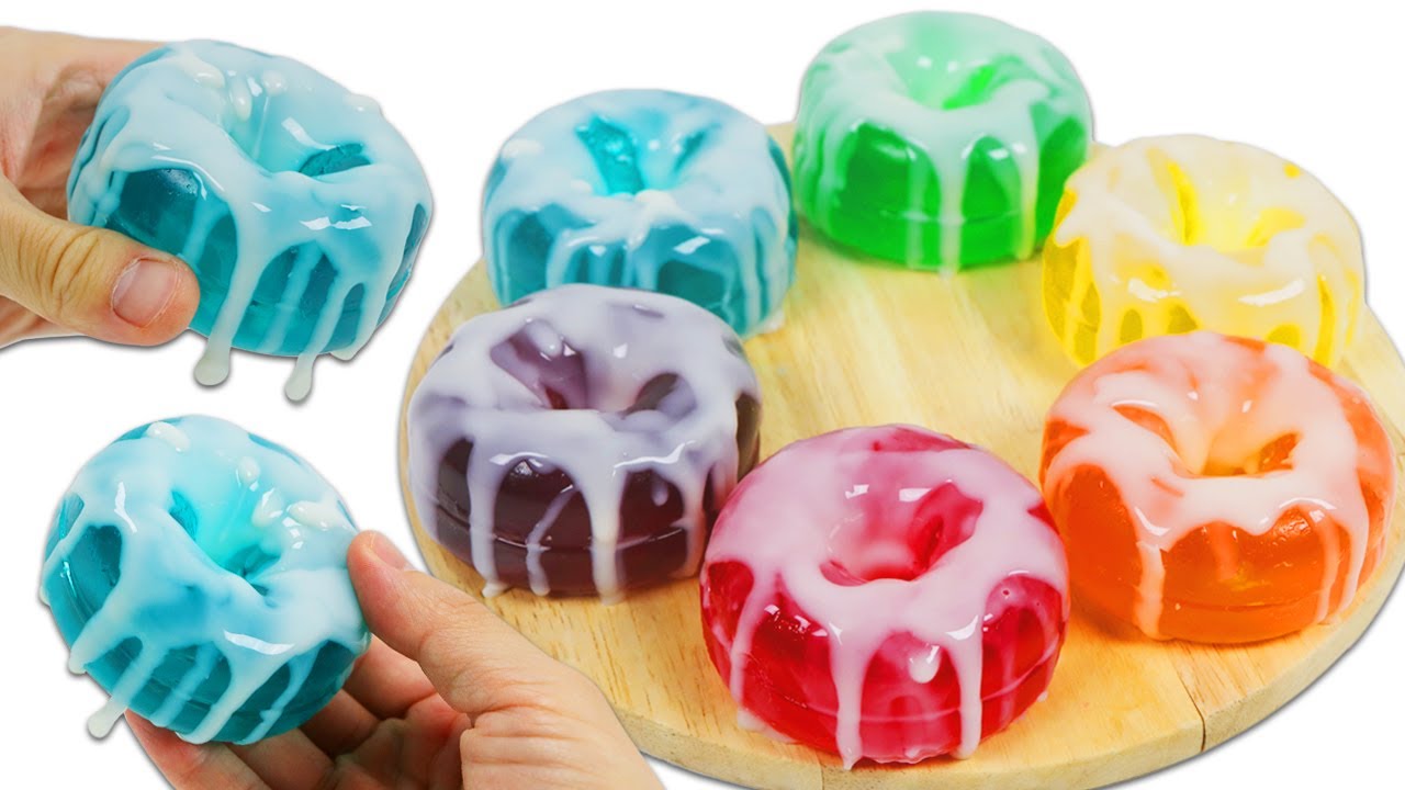 How to Make Satisfying Rainbow Gummy Glaze Donuts!