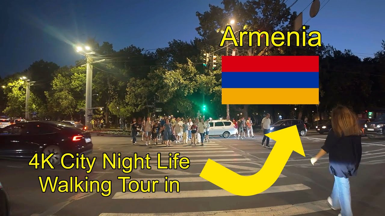 Night City Walk Yerevan 🌃🇦🇲[4K/60fps] | Armenia in Ultra HD