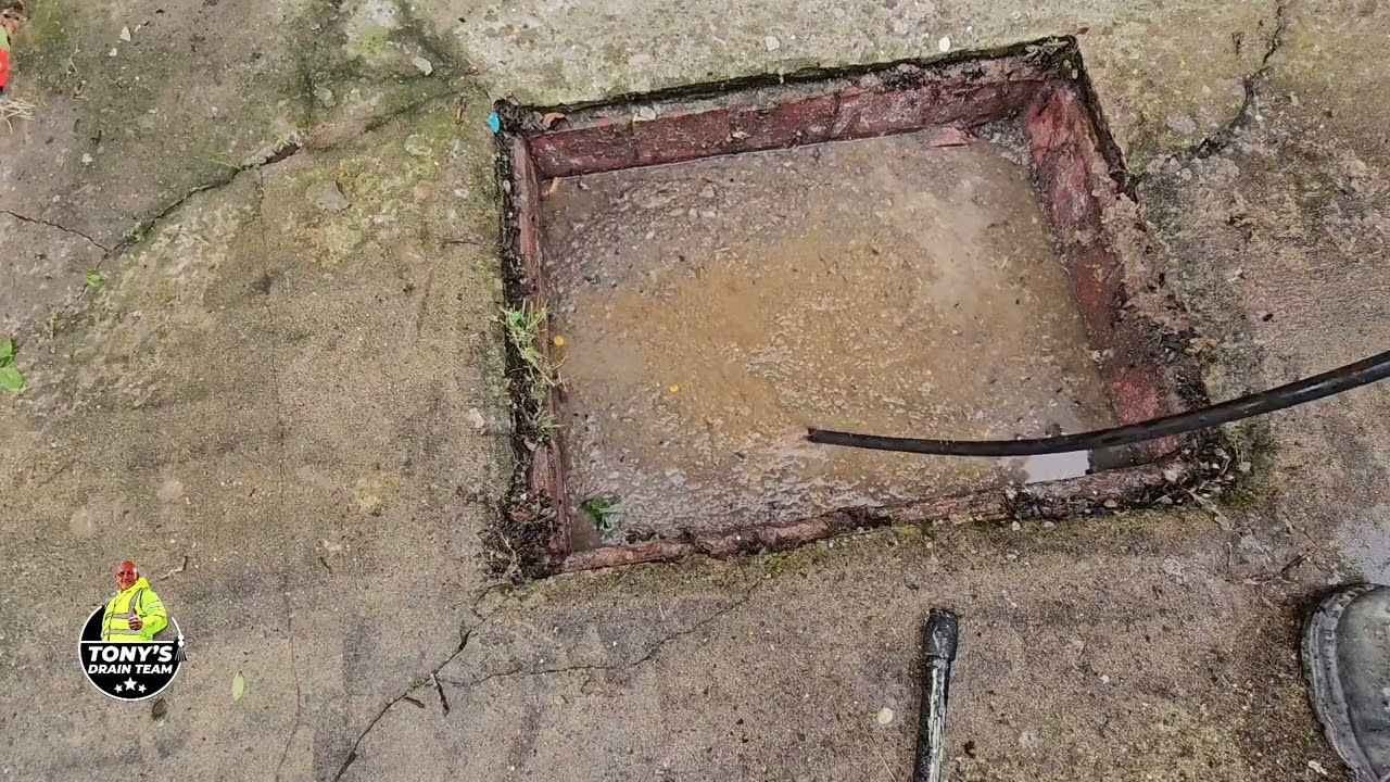 Blocked drain. Satisfying gusher