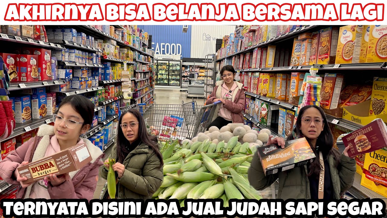 BELANJA BELI BARANG DAPUR DAN JAJANAN DI WALMART SUPERMARKET TERNYATA DISINI ADA JUAL LIDAH SAPI 