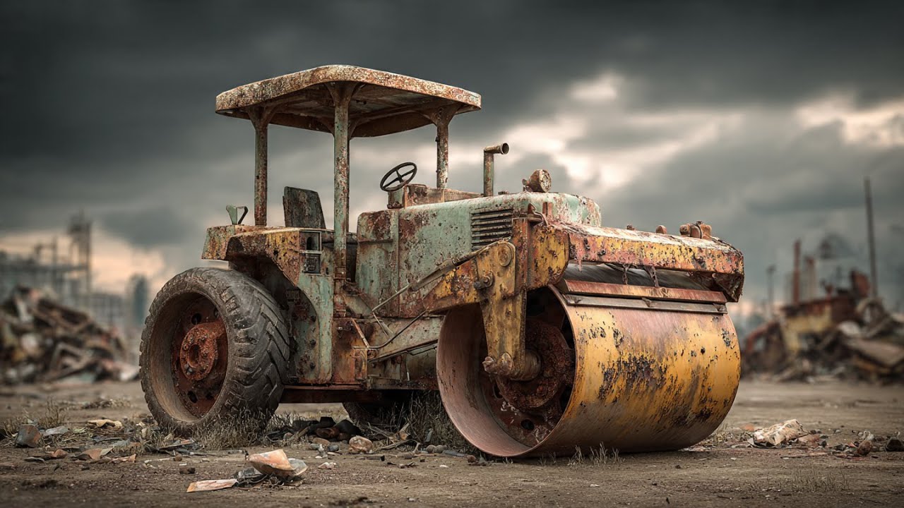 ASMR Restoration! 1951 Road Roller Full Restoration from Scrap | #asmr #artofrestoration #repair