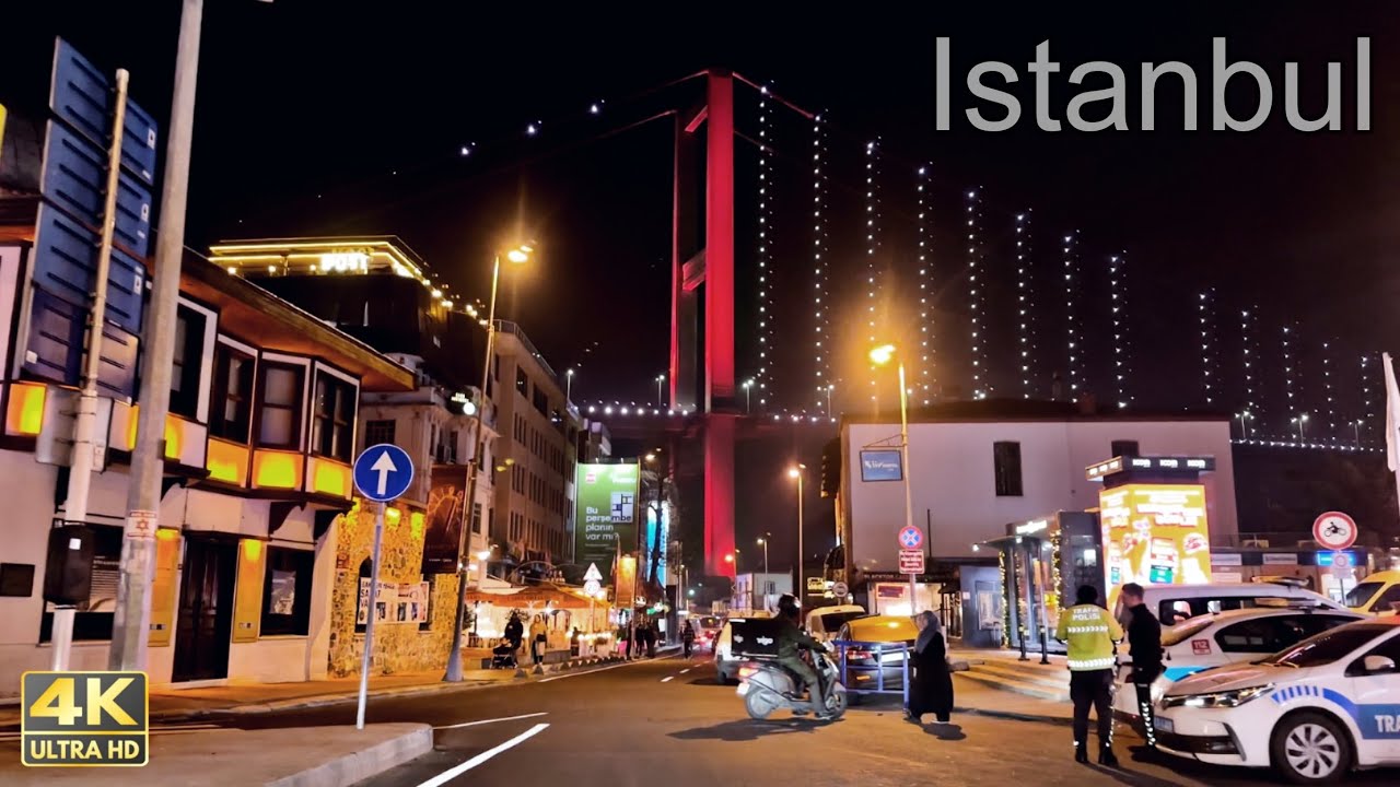 Driving at night in Istanbul [4k UHD/60 fps]