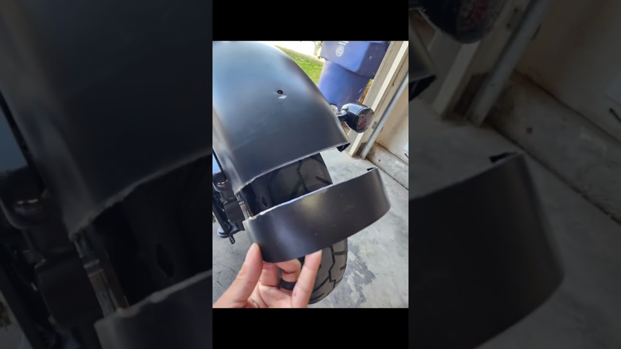 Sportster fender cut #harleydavidson #iron883 #diy