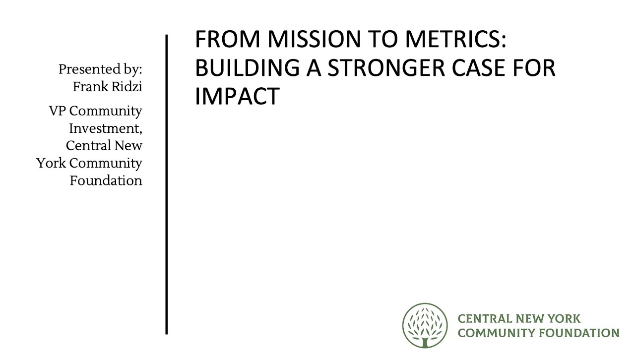 From Mission to Metrics: Measuring Nonprofit Impact