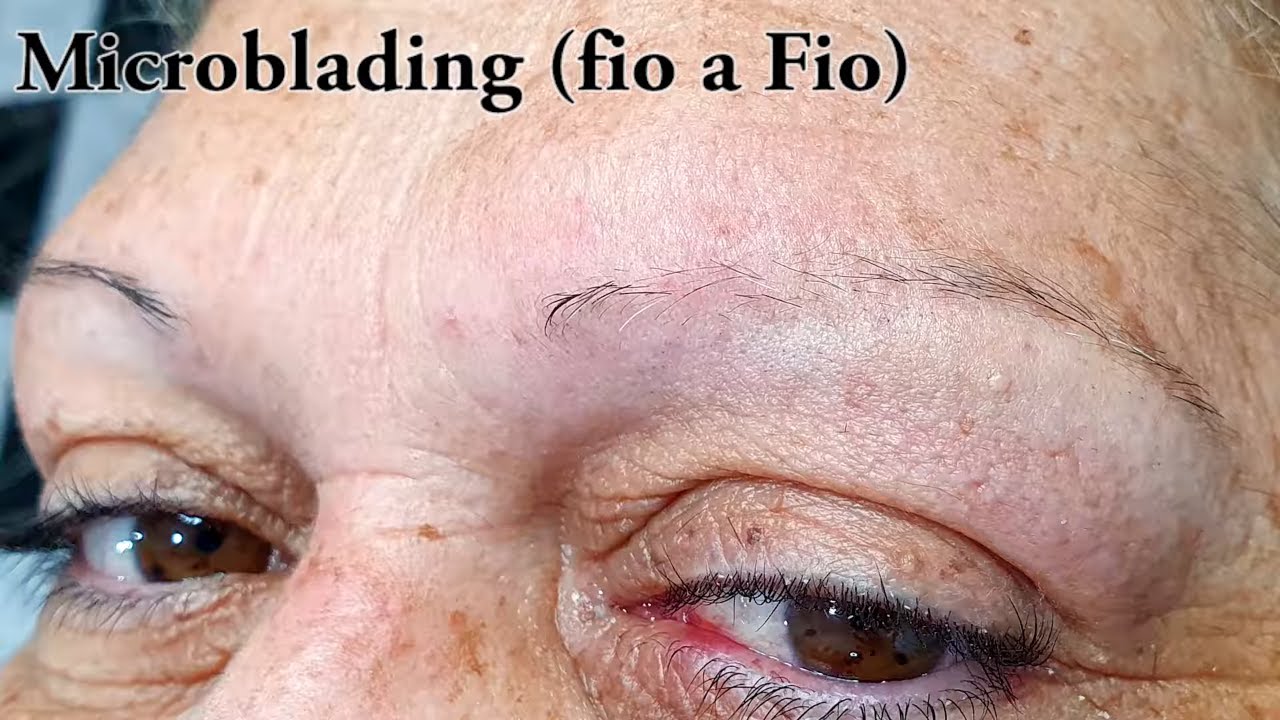 Como fazer Sobrancelha fio a fio Designer perfeito (Microblading) (Micropigmetação) feito com tebori