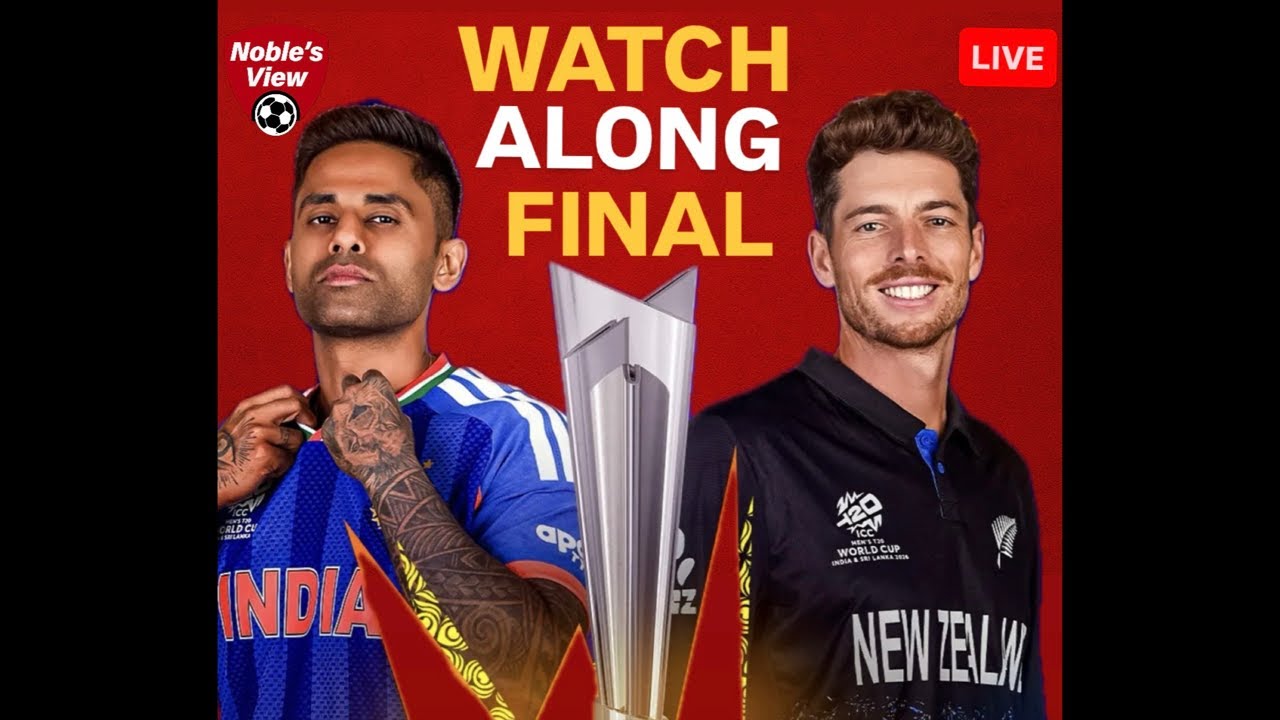 LIVE: India vs New Zealand | ICC Men’s T20 World Cup Final Watchalong 🏏🔥