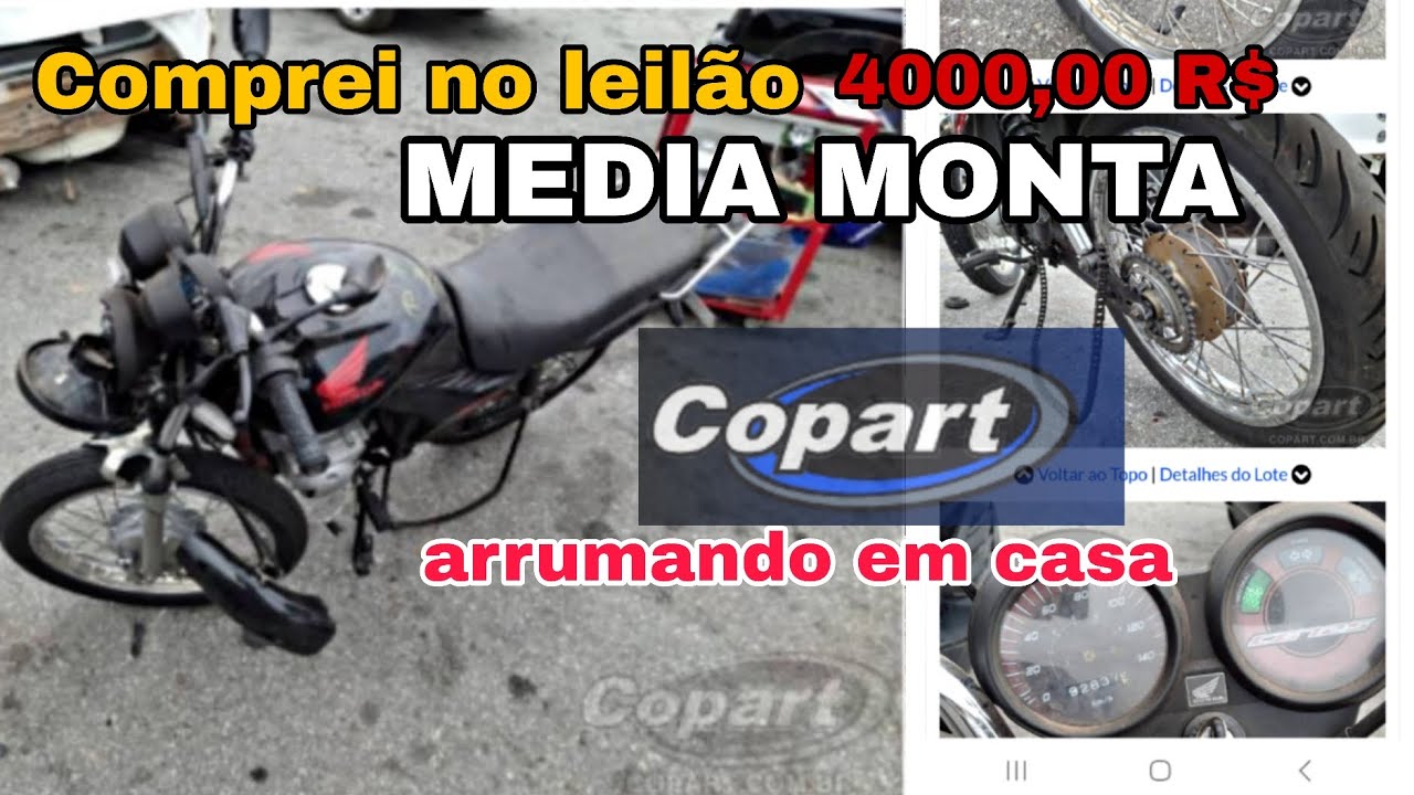 comprei uma moto no leilão da COPART e vou arrumar em casa
