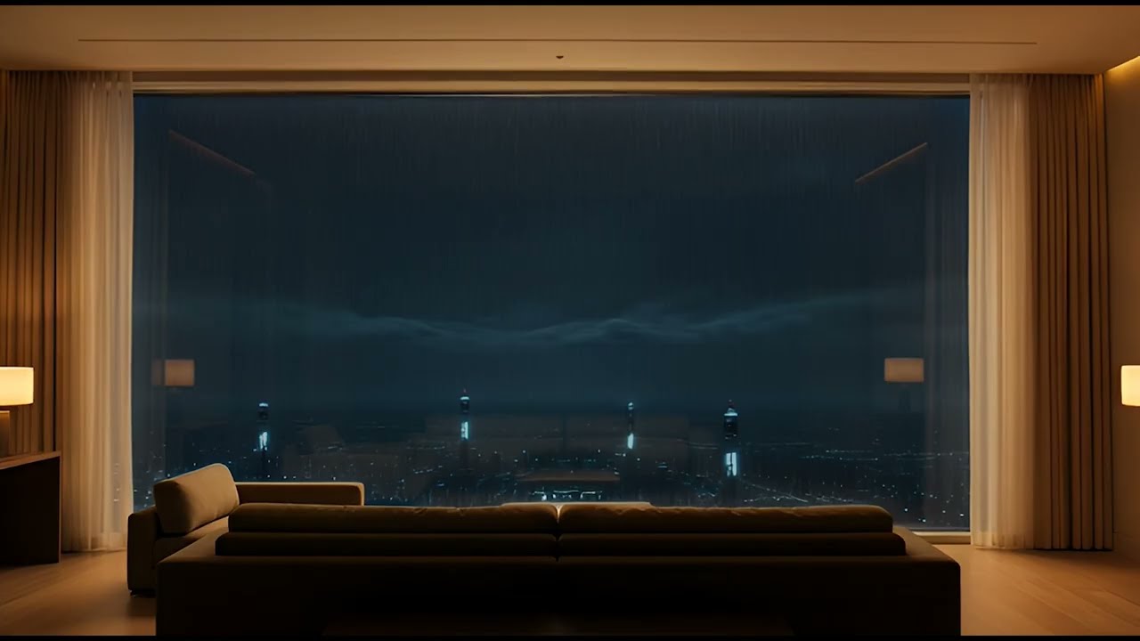 Rain Outside a Futuristic Alien Apartment | Deep Sleep Sci-Fi Ambience (8 Hours)