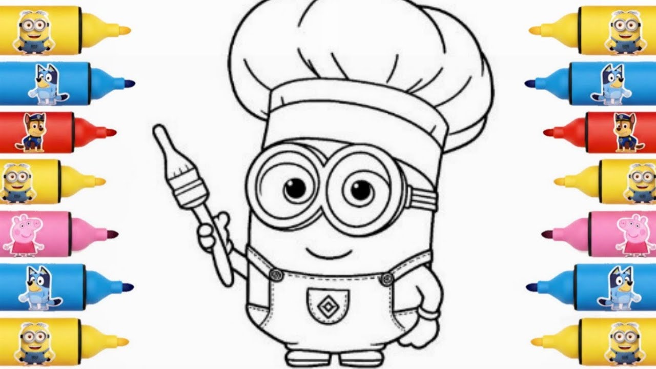 Minions Cartoon Drawing Step by Step for Kids ✏️ 