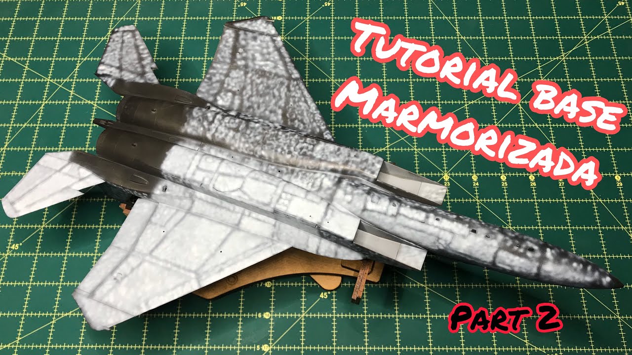 F-15C 1/48  TUTORIAL DE PLASTIMODELISMO - como fazer pintura   marmorizada - MARBLE PAINTING