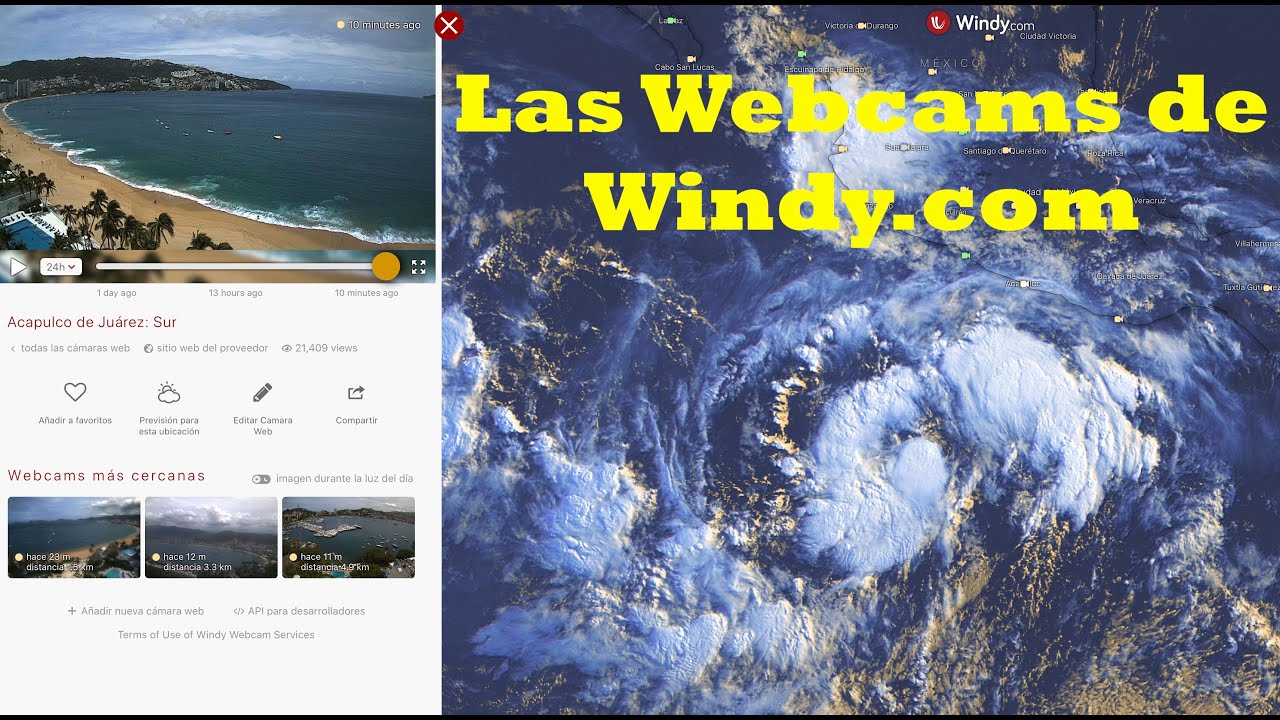 Cómo usar las Webcams de Windy.com