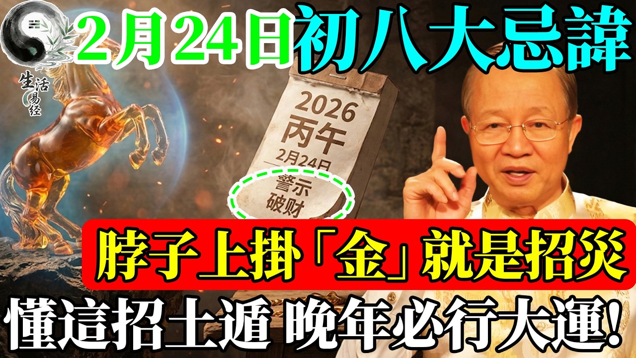 趕緊摘下來！脖子上掛“金”就是招災！火旺熔金的死局，戴了它，這一年的財氣都“化灰”了！#曾仕強 #易經智慧 #易經 #正能量 #風水 #人生哲理 #人生感悟 #國學 #國學智慧 #因果