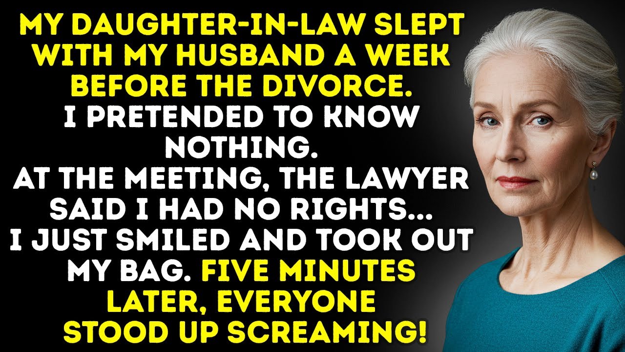My Daughter-in-Law Slept With My Husband a Week Before Signing the Divorce. I Pretended...