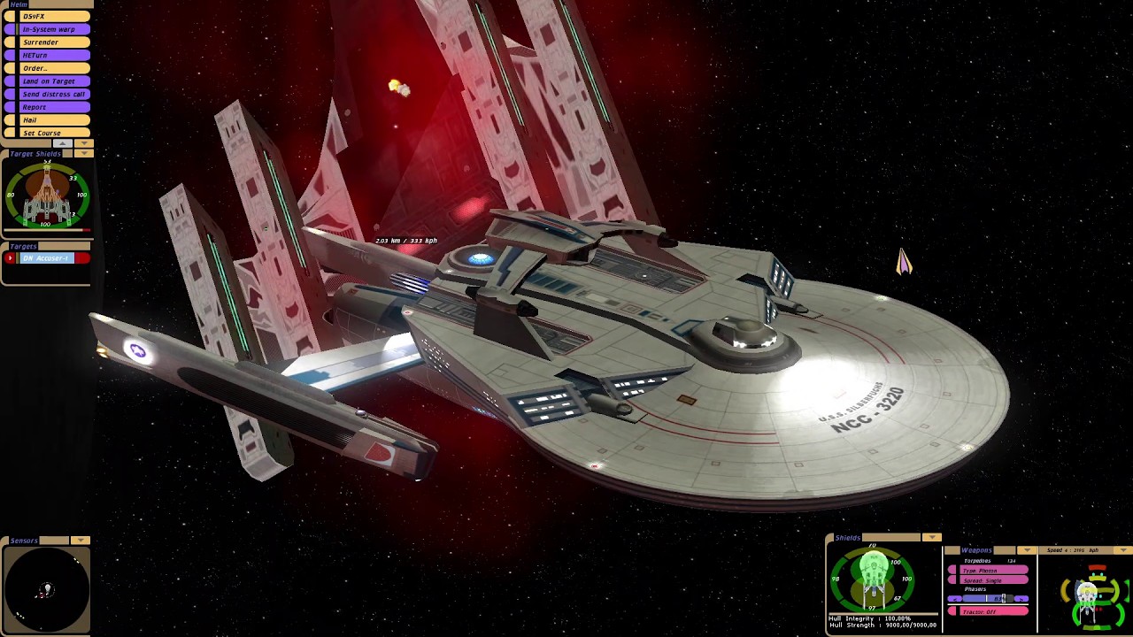 Silberfuchs Class vs Klingon Accuser | KM | Star Trek Bridge Commander