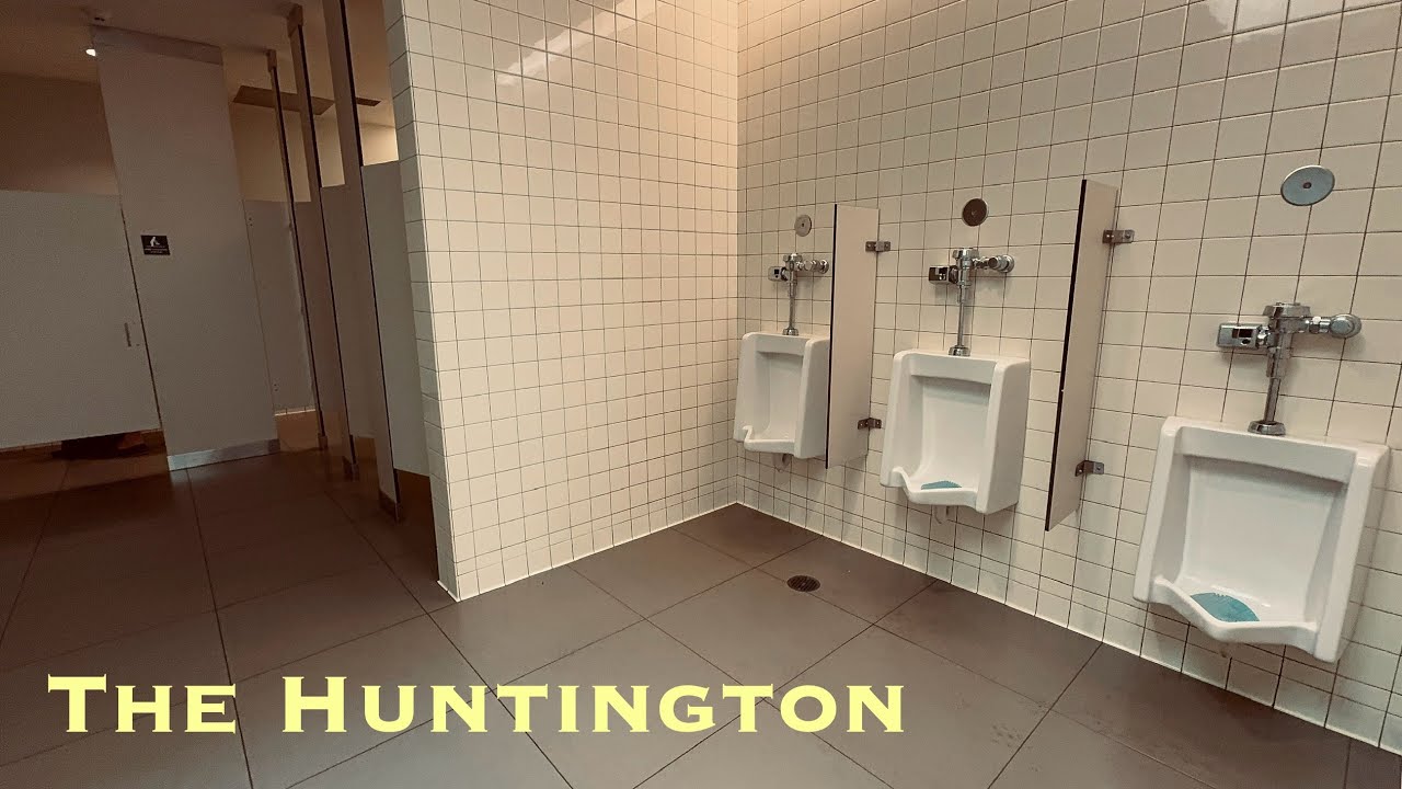 Men’s AS Washbrook Urinal, Afwall Toilet Flush, Excel Hand Dryer | Huntington Library, San Marino CA