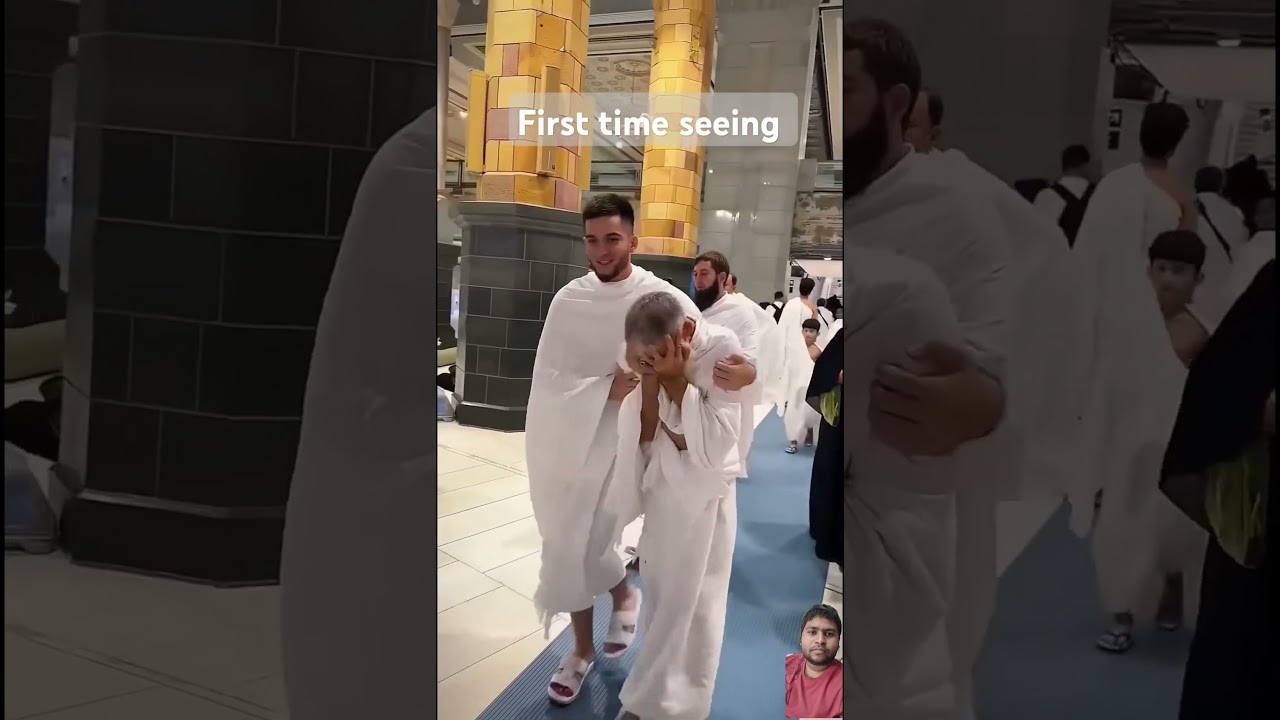 first time seeing kaba #shortsfeed #ramadan #reaction #kaba #muslim #islam #viralvideo