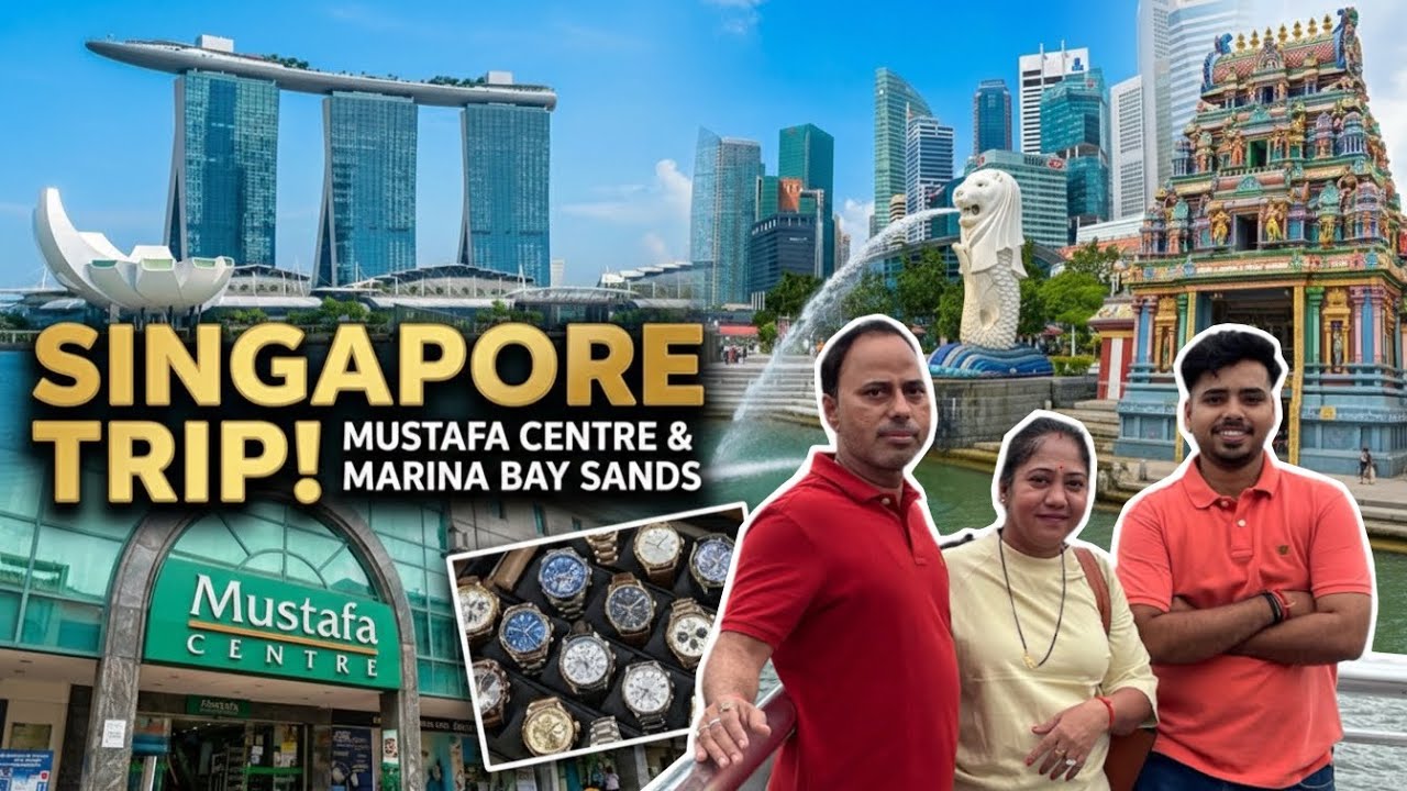 Singapore Main City Tour 🇸🇬 | Temple Visit + Mustafa Market Cheap Shopping | Budget Travel Vlog 2026