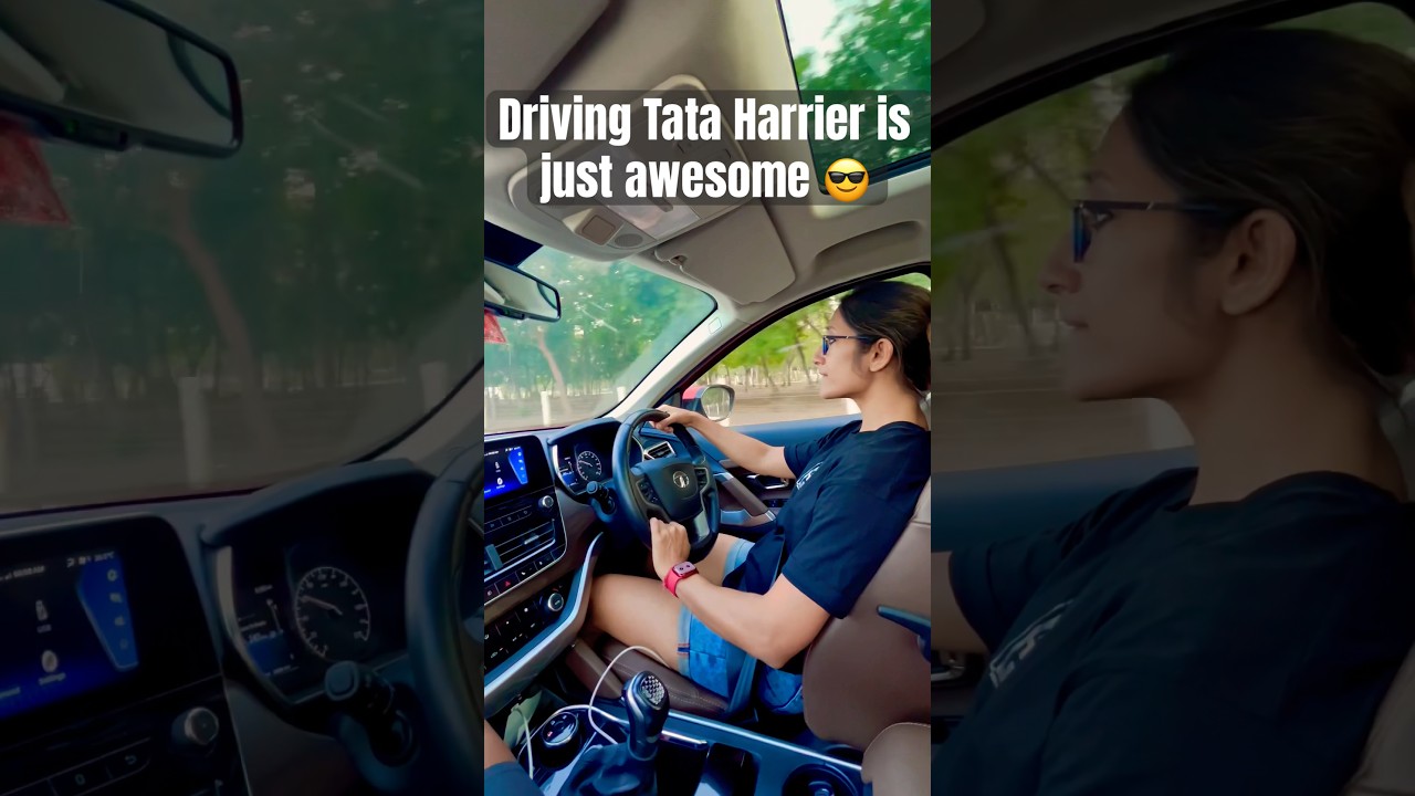 Driving Tata Harrier Automatic is just awesome 😎 #tataharrier #car