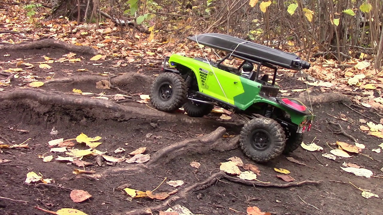 Hauling the Jet Boat around with the Axial SCX10